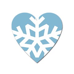 Snowflake Snow Flake White Winter Heart Magnet by Simbadda