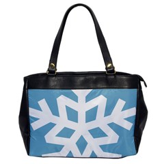 Snowflake Snow Flake White Winter Oversize Office Handbag by Simbadda