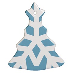 Snowflake Snow Flake White Winter Ornament (christmas Tree)  by Simbadda