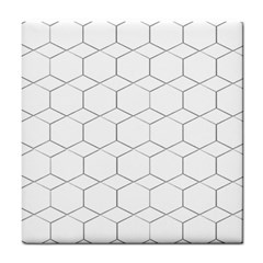 Honeycomb pattern black and white Tile Coasters