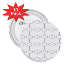 Honeycomb pattern black and white 2.25  Buttons (10 pack) 