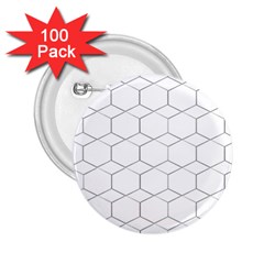Honeycomb pattern black and white 2.25  Buttons (100 pack) 