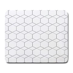 Honeycomb pattern black and white Large Mousepads