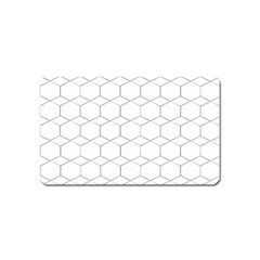 Honeycomb pattern black and white Magnet (Name Card)