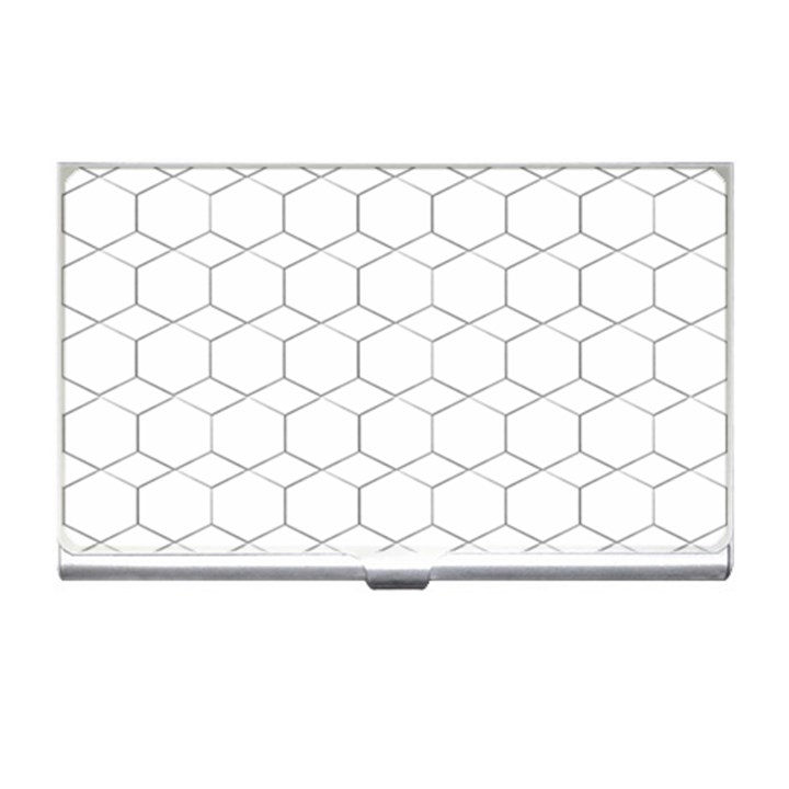 Honeycomb pattern black and white Business Card Holder