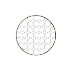 Honeycomb pattern black and white Hat Clip Ball Marker (4 pack)