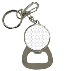 Honeycomb pattern black and white Bottle Opener Key Chains