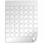 Honeycomb pattern black and white Canvas 18  x 24  17.8 x23.08  Canvas - 1