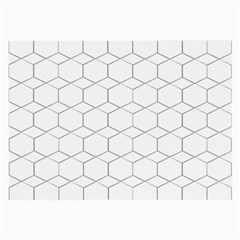 Honeycomb pattern black and white Large Glasses Cloth (2-Side)