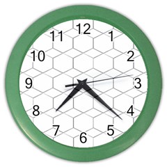 Honeycomb pattern black and white Color Wall Clock