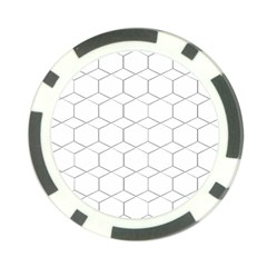 Honeycomb pattern black and white Poker Chip Card Guard