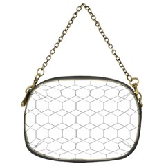 Honeycomb pattern black and white Chain Purse (One Side)