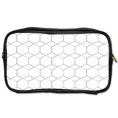 Honeycomb pattern black and white Toiletries Bag (Two Sides)