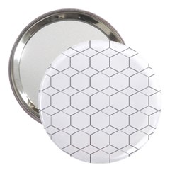 Honeycomb pattern black and white 3  Handbag Mirrors