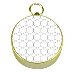 Honeycomb pattern black and white Gold Compasses