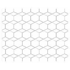 Honeycomb pattern black and white Double Sided Flano Blanket (Medium) 
