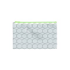 Honeycomb Pattern Black And White Cosmetic Bag (xs)