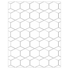 Honeycomb pattern black and white Drawstring Bag (Small)