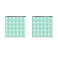 Mint Triangle Shape Pattern Cufflinks (square) by picsaspassion