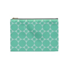 Mint Star Pattern Cosmetic Bag (medium) by picsaspassion