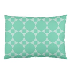 Mint Star Pattern Pillow Case (two Sides) by picsaspassion