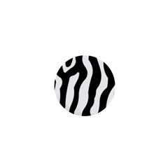 Zebra Horse Pattern Black And White 1  Mini Buttons by picsaspassion