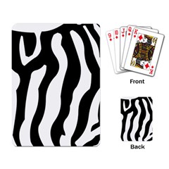 Zebra Horse Pattern Black And White Playing Cards Single Design by picsaspassion