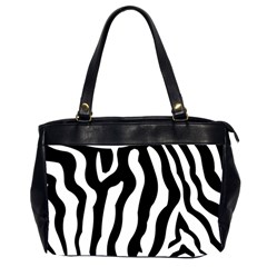 Zebra Horse Pattern Black And White Oversize Office Handbag (2 Sides) by picsaspassion