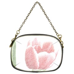 Tulip Red And White Pen Drawing Chain Purse (two Sides)