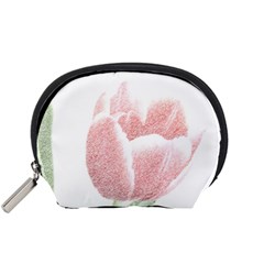 Tulip Red And White Pen Drawing Accessory Pouch (small) by picsaspassion