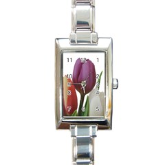 Tulips Bouquet Rectangle Italian Charm Watch by picsaspassion