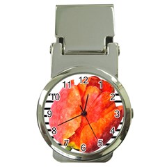 Red Tulip And Black Stripes Money Clip Watches by picsaspassion