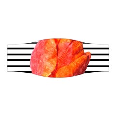 Red Tulip And Black Stripes Stretchable Headband by picsaspassion