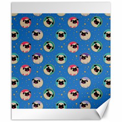 Pugs In Circles With Stars Canvas 8  X 10  by PugnaciousGifts