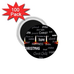 Candles Christmas Advent Light 1 75  Magnets (100 Pack)  by Wegoenart