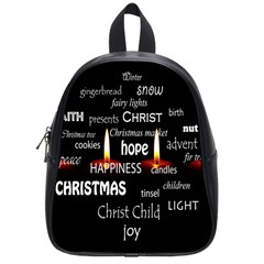 Candles Christmas Advent Light School Bag (small) by Wegoenart