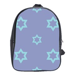 Star Christmas Night Seamlessly School Bag (large) by Wegoenart