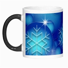 Blue Background Christmas Morph Mugs by Wegoenart