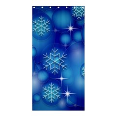 Blue Background Christmas Shower Curtain 36  X 72  (stall)  by Wegoenart