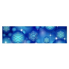 Blue Background Christmas Satin Scarf (oblong)
