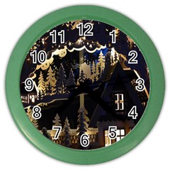 Christmas Advent Candle Arches Color Wall Clock by Wegoenart