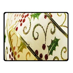 Christmas Ribbon Background Fleece Blanket (small) by Wegoenart