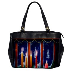 Christmas Lighting Candles Oversize Office Handbag by Wegoenart