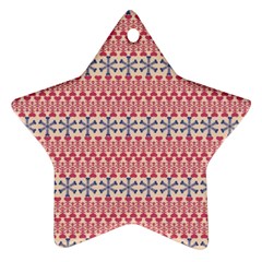 Christmas Pattern Vintage Star Ornament (two Sides) by Wegoenart