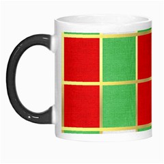 Christmas Fabric Textile Red Green Morph Mugs by Wegoenart