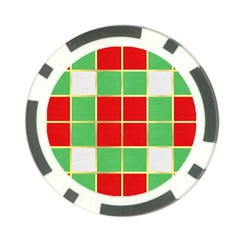 Christmas Fabric Textile Red Green Poker Chip Card Guard (10 Pack) by Wegoenart