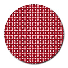 Christmas Paper Wrapping Paper Round Mousepads by Wegoenart