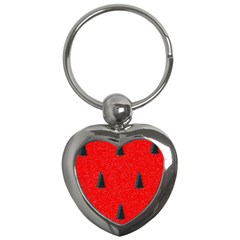 Christmas Time Fir Trees Key Chains (heart) 