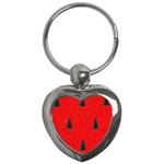 Christmas Time Fir Trees Key Chains (Heart)  Front