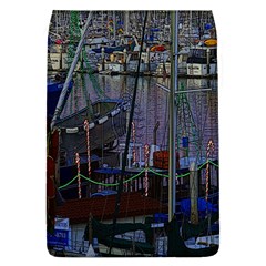 Christmas Boats In Harbor Removable Flap Cover (l) by Wegoenart